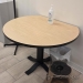 Gunnar Blonde Height Adjustable 42" Meeting Table w/ Flat Side